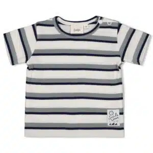 T-shirt rib met streep - Summer Denims