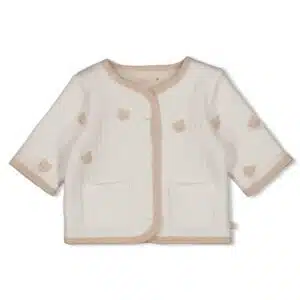 Omkeerbaar jasje AO embroidery - Honey Bear