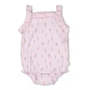Romper pointelle rib AOP - Flower Ranch