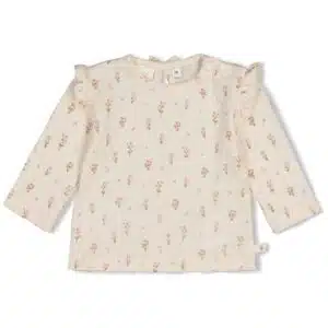 Longsleeve pointelle rib AOP - Flower Ranch