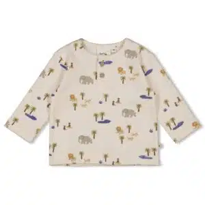 Longsleeve rib AOP - Safari Savage
