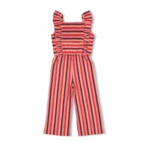 Jumpsuit streep seersucker - Salsa Sunset