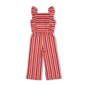 Jumpsuit streep seersucker - Salsa Sunset