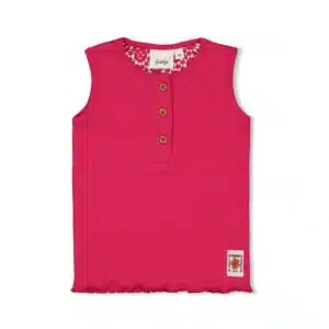 Singlet rib met crochet rugdetail - Love Peace Aloha