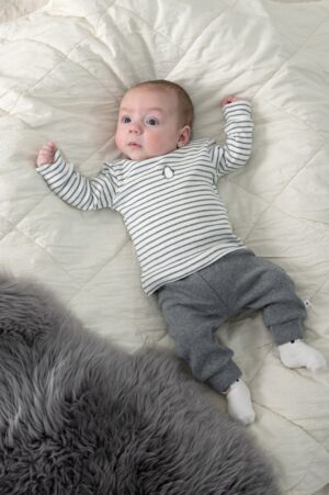 Longsleeve rib met streep - Penguin Cuddles