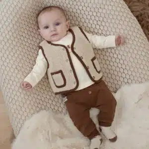 Omkeerbaar teddy gilet - Tiny Timber Tales
