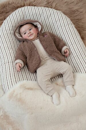 Bouclé omkeerbaar jasje met capuchon - My Little Love