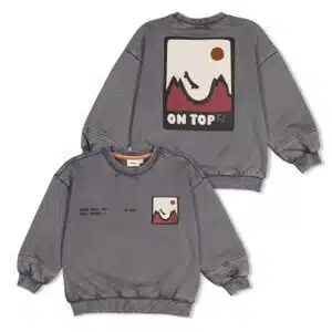Sweater met backprint oversized - Mountain top