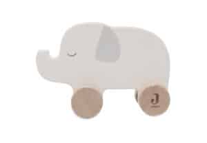 Houten  olifant op wielen - Jungle jambo